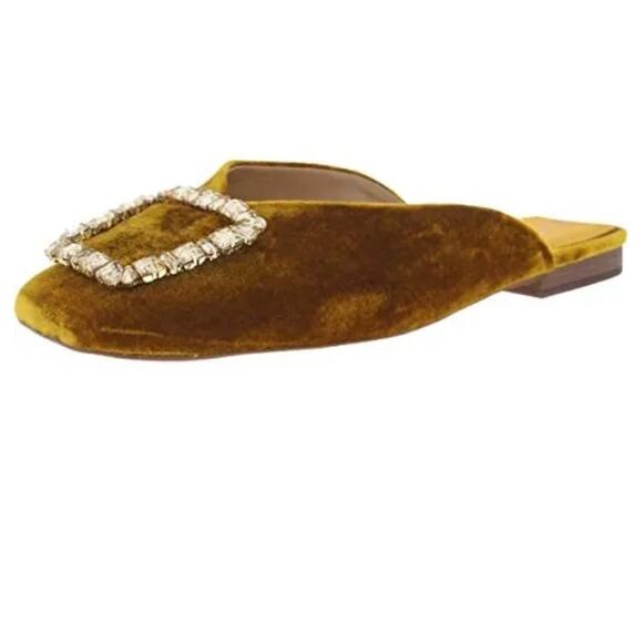 NEW Sam Edelman Lavinia Rust Velvet Slip On Mules Shoes Womens 7.5 MSRP$150 - Picture 2 of 8